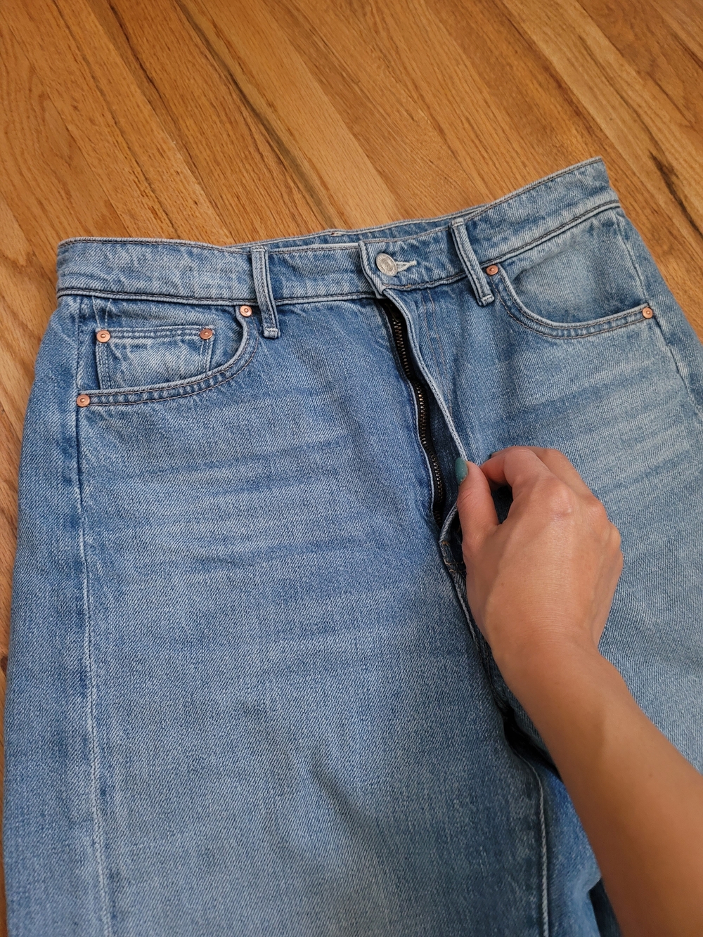 Mother The Half-Pipe Ankle Cuff Fray The Last Bite Size 26 Pre-owned - Picture 2 of 6